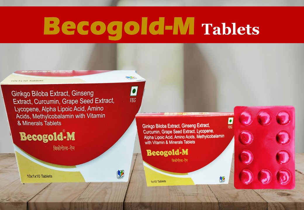 Becogold M Tablet Suppliers, Exporter in Dhar