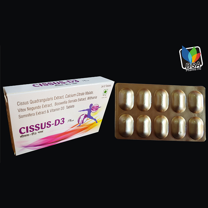 Cissus D3 Plus Tablet Suppliers, Exporter in Maharashtra